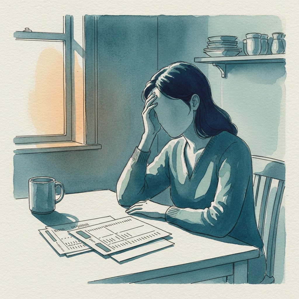 Watercolor illustration capturing Rachel S.'s recovery moment