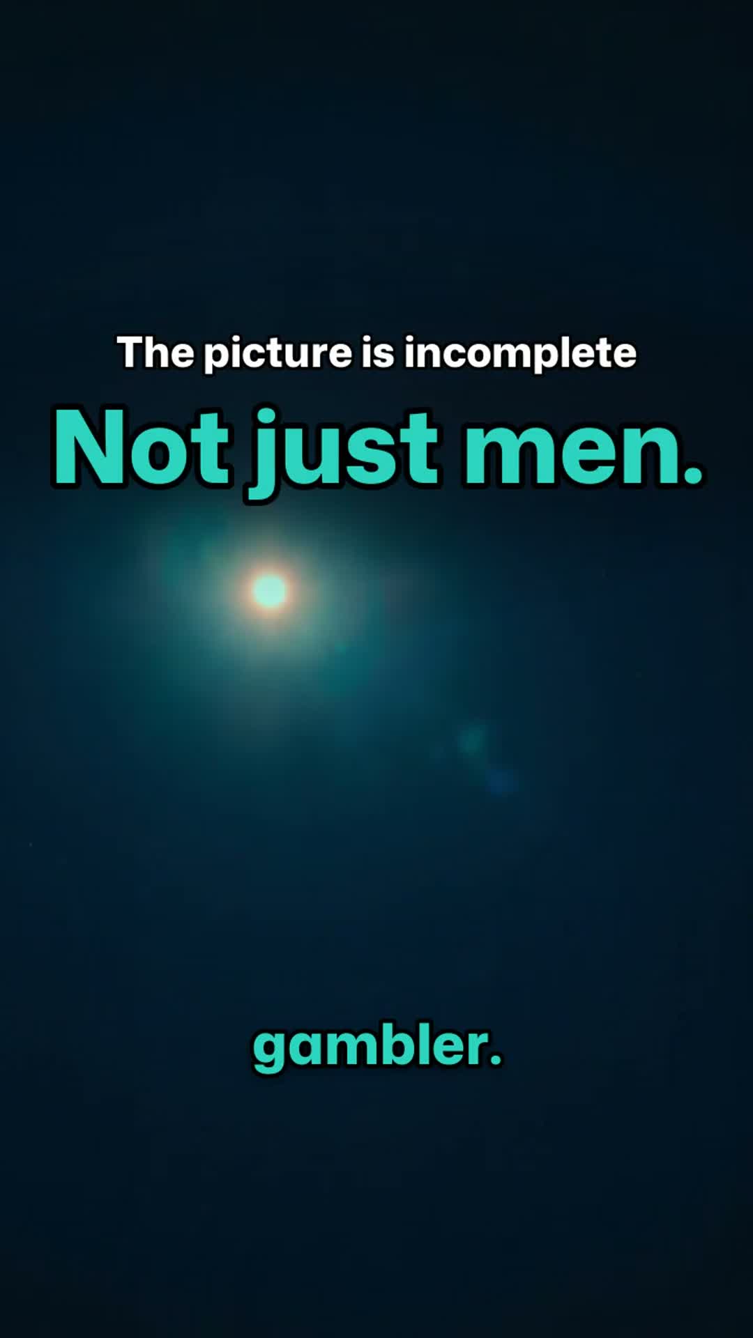 Picture a problem gambler poster